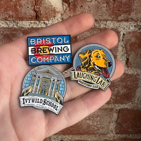 Engraved Enamel Pins